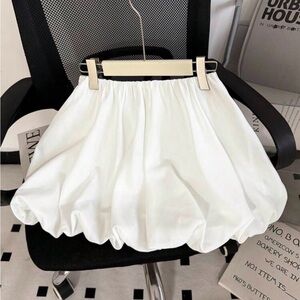 Elegant White Bubble Skirt